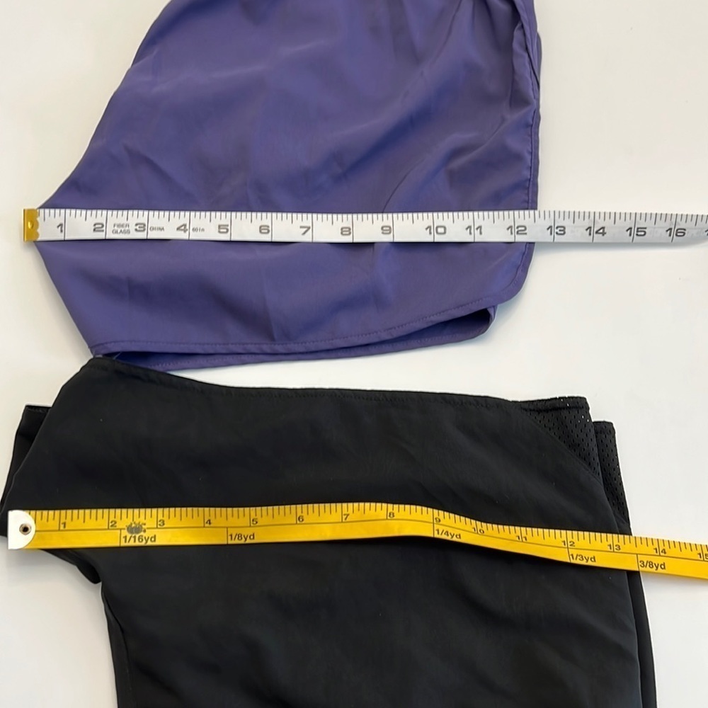 2 pair Reebok speedwick running shorts 1 black 1 purple w/ built in panty size L - Picture 16 of 16